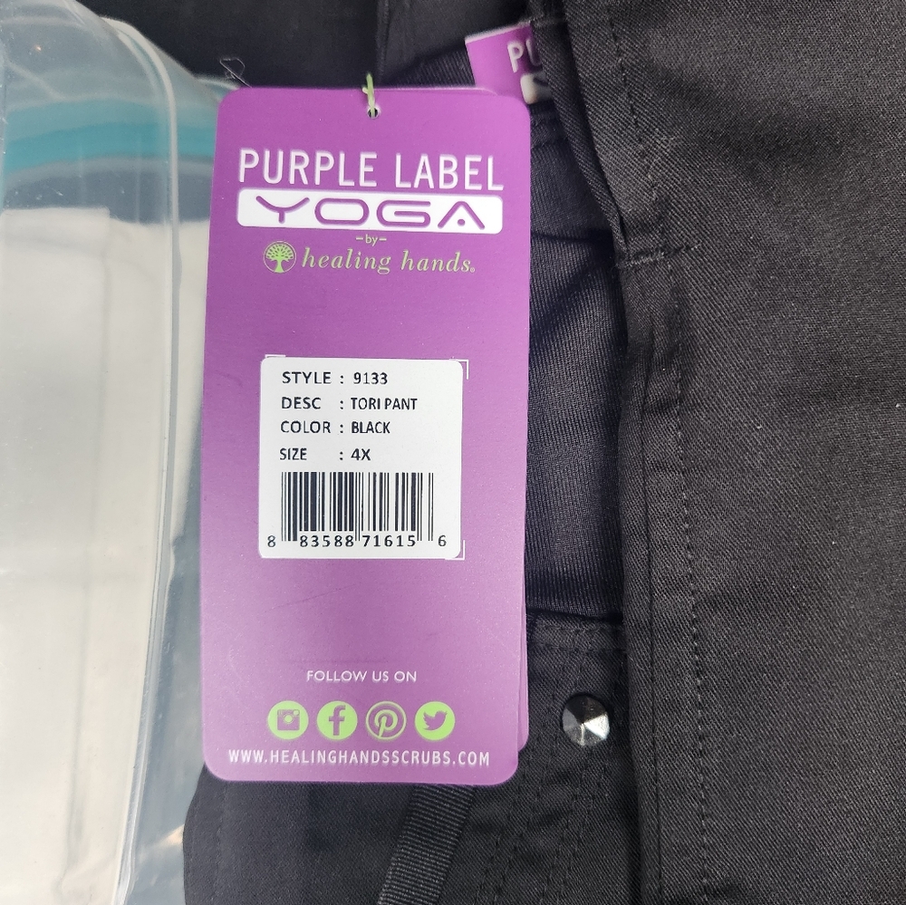 Black scrub pants size 4x